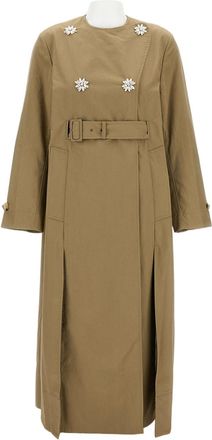 Simone Rocha Belted Long Multi Slit Trench Coat
