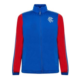Castore Rangers FC-trainingsjack met hoge kraag en lange mouwen voor heren (Blauw)