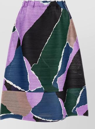 Pleats Please Issey Miyake printed pleated midi skirt