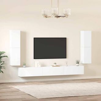 Berkfield Home Classic 7 Piece TV Cabinet Set White Engineered Wood
