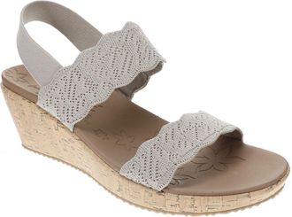 Skechers Beverlee Timeless Touch Textile Womens Taupe Sandals - UK 6