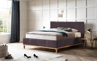 Leonique Polsterbett »Noan« Bettkasten, Lattenrahmen mit Gasdruckfedern, auch mit 7-Zonen-Matratze