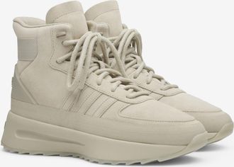 adidas Mens Athletics Los Angeles Hiker Canvas Hi Top Sneakers in Sesame - Beige - Size UK 7.5
