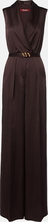 Max Mara Belted satin jumpsuit