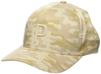 Puma Puma Golf Mens Camo Tech P Snapback Cap, Prairie Tan-Alabaster, One Size