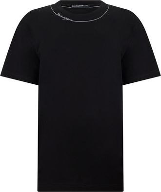 Dolce & Gabbana Black Crew Neck T-Shirt