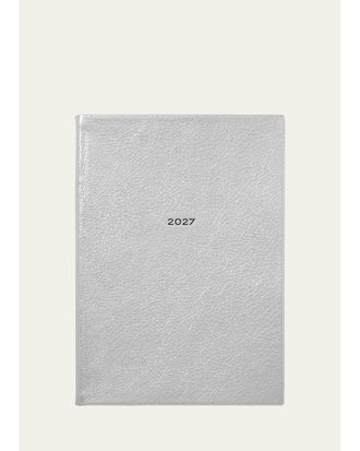 Smythson 2027 Soho Weekly Agenda in Metallic Panama Leather