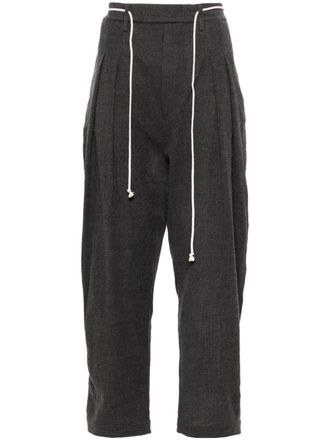 Mordecai virgin-wool tapered trousers - Grey