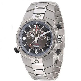 Sector Mens : Elegance Chrono Watch - Silver Stainless Steel - One Size