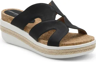 Adrienne Vittadini Carl 1 Wedge Slide Sandal in Black at Nordstrom Rack, Size 9.5