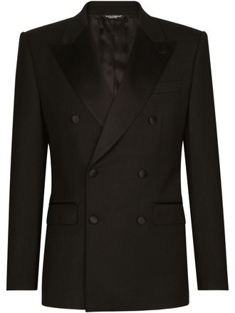 Dolce & Gabbana Sicilia-fit double-breasted three-piece suit - Black