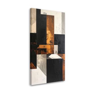 Feeby Impresi&oacute;n De Imagen, Formas Geom&eacute;tricas Abstracci&oacute;n Marr&oacute;n Negro, 60x120