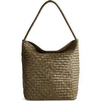 Madewell The Signature Woven Collection Bucket Bag in Faded Olive at Nordstrom
