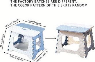 OEM Silla Plegable De Pl&aacute;stico, Azul Y Blanca