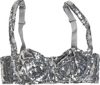 Dolce & Gabbana Nyon Balconnet BH - Dames - BHs - Grijs - S - Nylon - Ondergoed
