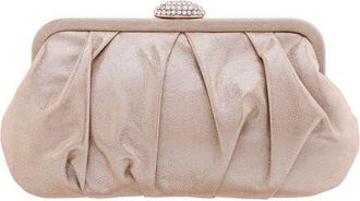 Nina Concord Frame Clutch in Taupe at Nordstrom
