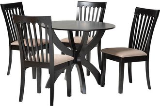 Baxton Studio Bailey Modern Wood 5pc Dining Set