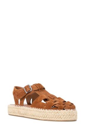 Staud Hemingway Fisherman Espadrille Sandal in Tabac at Nordstrom, Size 10Us