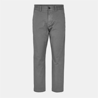HUGO BOSS Hugo Mens Solid Patterned Straight Fit Chinos in Open Grey - Size 31W/32L