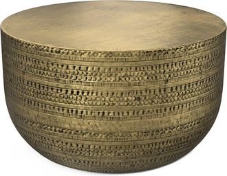 Simpli Home Johnsen 29.5In Boho Metal Coffee Table