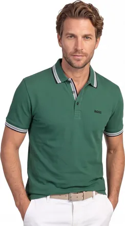 HUGO BOSS Polo Boss Green Paddy groen zwarte knoop