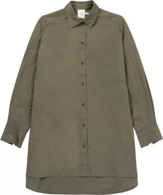 Munthe Army Style Shirt Top 1002/24701 - Dames - Overhemden - Groen - M - Katoen - Overhemden