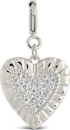 Sterling Forever Cubic Zirconia Heart Enhancer in Silver at Nordstrom