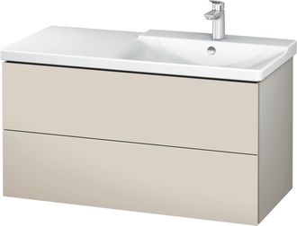Duravit Duravit L-cube Mueble De Pared 1020mm, Profundidad 481, 2 Cajones, Apto Para P3 Comfort Art&iacute;culo 233410, Lavabo A La Derecha, Color: Decoraci&oacute;n Topo -