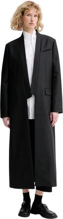 Kenzo Kimono Jas van Scheerwol en Zijde - Dames - Mantel - Zwart - M - Wol - Jassen