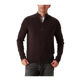 Butcher of Blue Beige Halfzip Trui voor Heren - Heren - Truien - Bruin - Maat: M