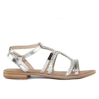Les Tropeziennes Flat Sandals, female, Gray, Size: 9 US Intreccio Laminato