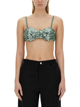 Moschino Cropped Sequined Top
