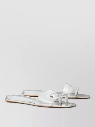 Tory Burch pierced slide sandals metal detail leather