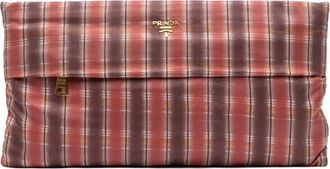 Prada Clutch in tessuto con stampa 2000-2013 - Rosso