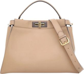 Fendi Pre-owned Leren Handtas - Dames - Vintage Handtas - Beige - ONE Size - Leer - Vintage