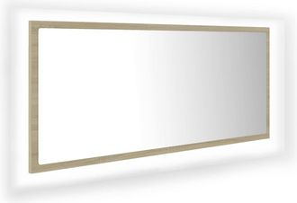 vidaXL Espejo De Ba&ntilde;o Led Acr&iacute;lico Color Roble Sonoma 100x8,5x37 Cm Vidaxl