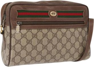 Gucci Pre-owned Plastic Cross Body Bag - Dames - Vintage Schoudertas - Beige - ONE Size - Vintage