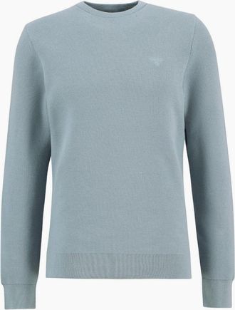 Barbour Mens Barbour Honeycomb Crew Neck Sweater BU64 Slate - Size: 44