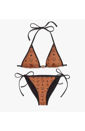 MCM Monogram Print Bikini in Cognac at Nordstrom, Size X-Large