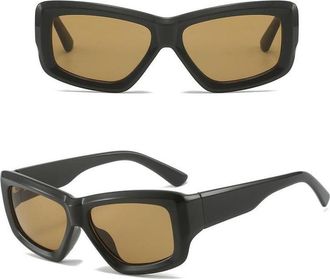 Generic Fashion Stylish Party Sunglasses Rectangle Shape For Women Glasses Travelling Shopping Female Sunglass,Dark Cofee Tea 2026