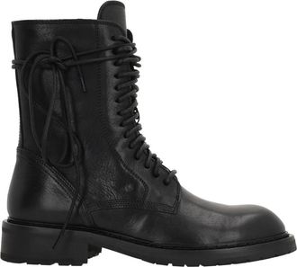 Ann Demeulemeester Zwarte Laarzen - Dames - Veterlaarzen - Zwart - 40 EU - Leer - Schoenen
