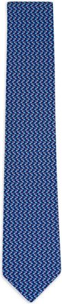 Ferragamo patterned tie - Blue