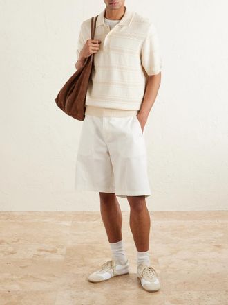 Lardini Striped Organic and Recycled-Cotton Polo Shirt