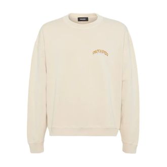 Dsquared2 Sweatshirts, male, Beige, Size: M Beige Loose Fit Round Neck Sweatshirt