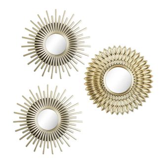 Lewis's Starburst Vanity Mirrors Set of 3 - Champagne | TJ Hughes
