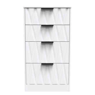 Welcome Furniture Calgary Ready Assembled 4 Drawer Deep Midi Chest in White Matt - Welcome Furniture | TJ Hughes