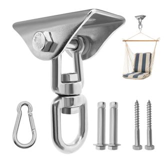 OEM Gancho De Techo De Acero Inoxidable 304 Con Capacidad Para 450 Kg - Gancho De Techo Giratorio De 360&deg; Para Colgar Sillas, Columpios, Toallas De Yoga, 
