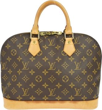 Louis Vuitton Alma Handbag Monogram Canvas Brown Canvas Handbag (Pre-Owned)