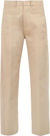 Jucca Rechte katoenen broek met enkel lengte - Dames - Chinos - Beige - 2XS - Katoen - Broeken