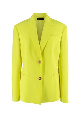 Versace Neon Yellow Single Breasted Blazer Size L